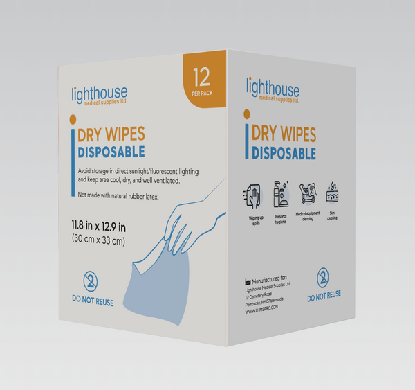 Eversorb Ultra-Thick Premium Disposable Dry Wipes