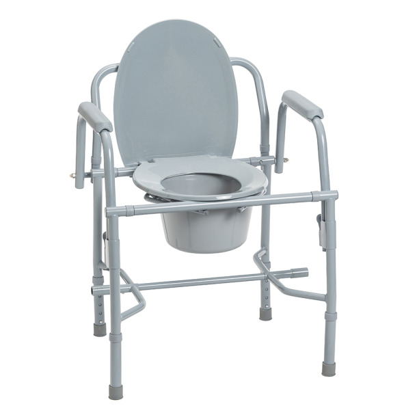 Drive Deluxe Steel Drop-Arm Commode