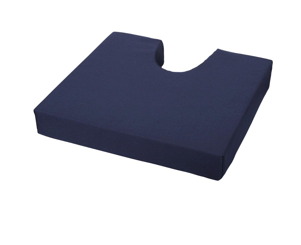 Pressure Redistribution Foam Cushion with Coccyx Cut Out, 18" x 16" x 3"