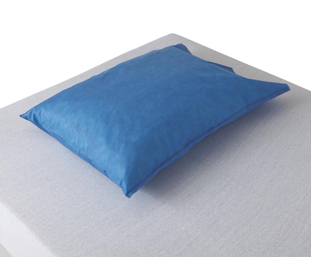 MEDLINE Disposable Tissue/Poly Pillowcases - 21" x 30 " (BLUE)