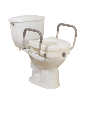 Drive 2-in-1 Locking Raised Toilet Seat with Tool-Free Removable Arms