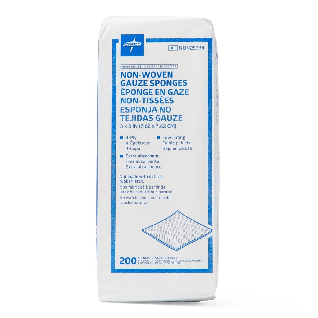 Medline Avant Gauze Sponge (Non-Woven/Non-Sterile) - 3" X 3"