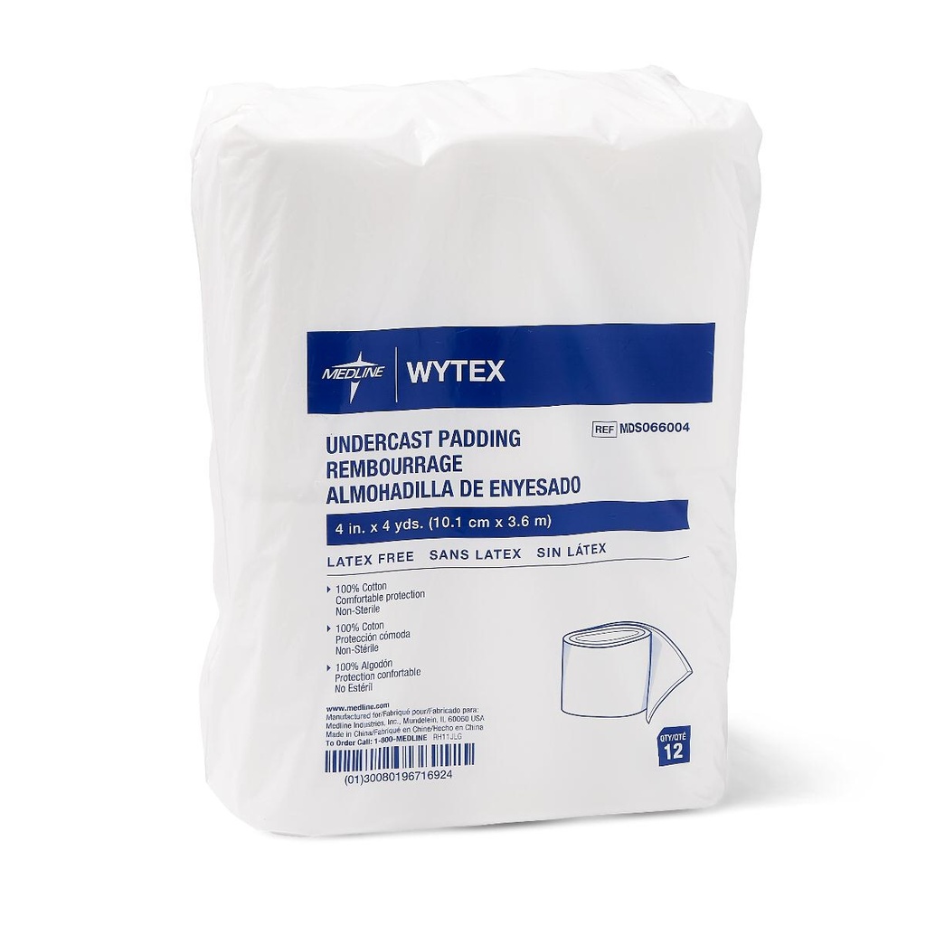 PADDING, UNDERCAST, WYTEX, 4" x 4YD, Non-Sterile