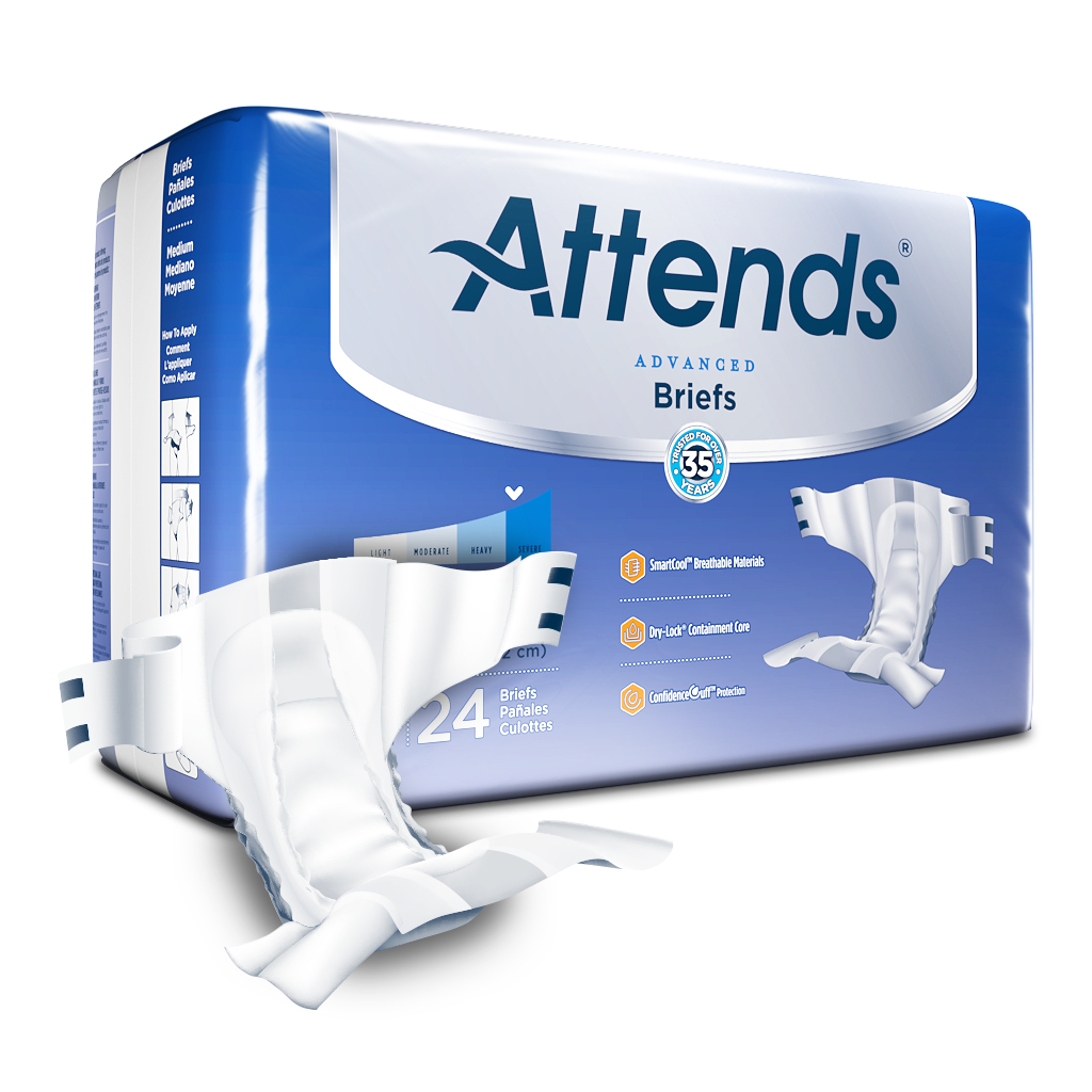 Attends Advanced DermaDry Briefs (MEDIUM)