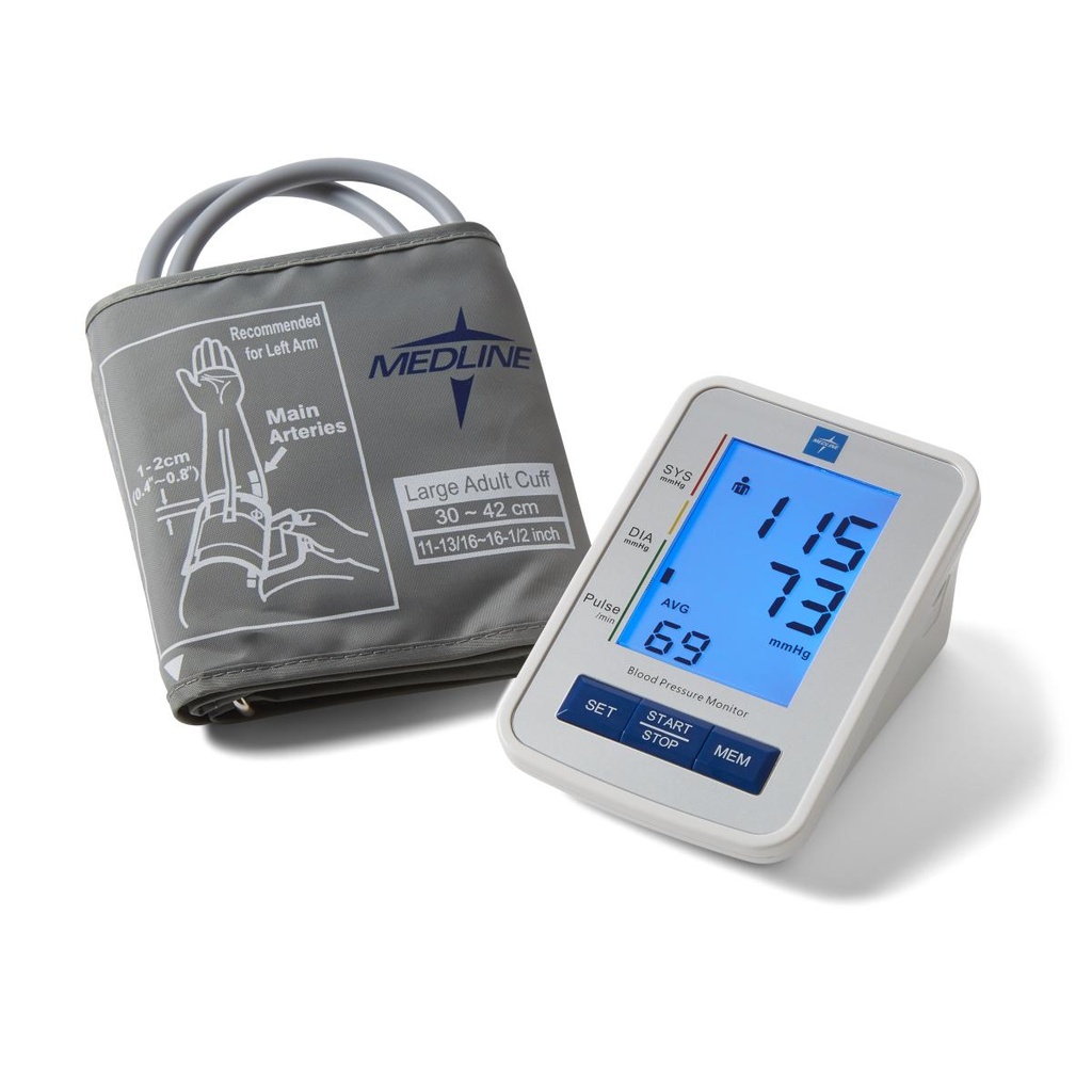 Talking Automatic Digital Blood Pressure Monitor with Large Adult Cuff