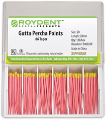 GUTTA PERCHA .06 TAPER #40, 120 / Box