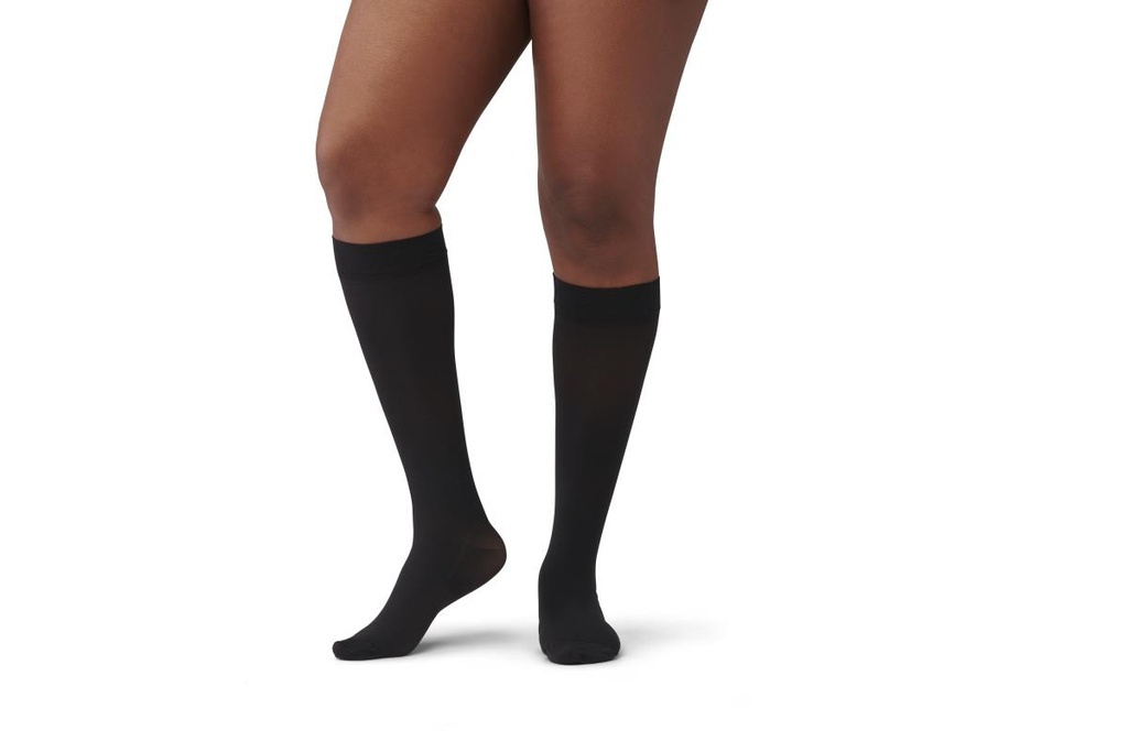 CURAD Compression Hosiery, Knee High, 30-40 mmHg, Black, Size A (S)