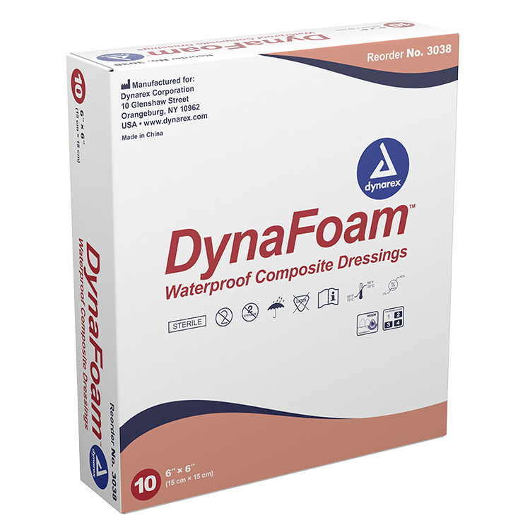 DynaFoam - Waterproof Bordered Foam 6" X 6" (10 / Box)