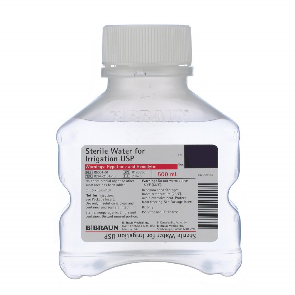 BBRAUN Sterile Water for Irrigation, 500 mL