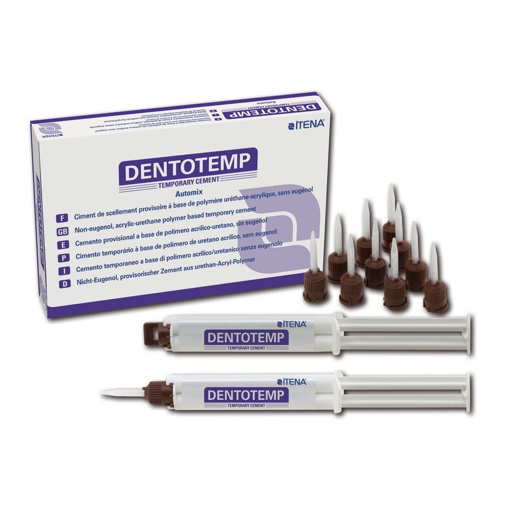 Itena Dentotemp Long-Term Temporary Cement (Special Implant) - PACK OF 1 (5ML) AUTOMIX SYRINGE & 5 MIXING TIPS