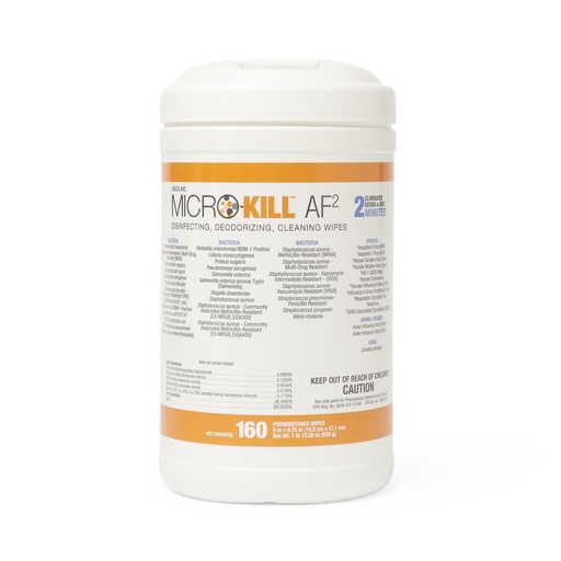 [MSC351000] Medline Micro-Kill AF2 Disinfectant Wipes (ALCOHOL FREE) - TUB OF 160 WIPES