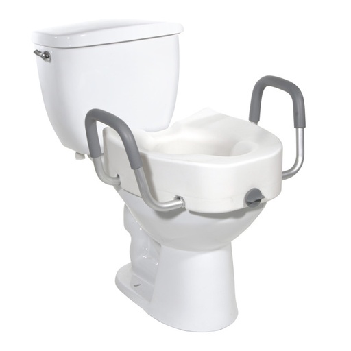 [12013] Raised Toilet Seat w/Arms, Elongated 5"