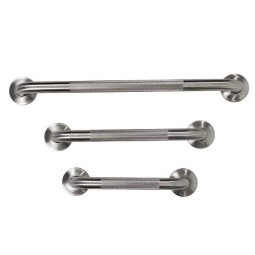 [LVA2066NKLM] Stainless Steel Textured Metal Grab Bar 16"