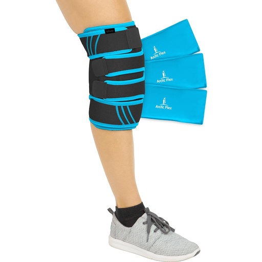 [SUP1070BLKB] Vive Knee Ice Wrap (Black/Blue)